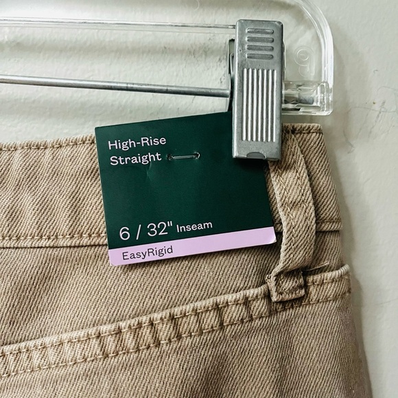 Wild Fable High Rise Straight Distressed Jeans Womens 6 Light Brown NWT - Picture 7 of 13